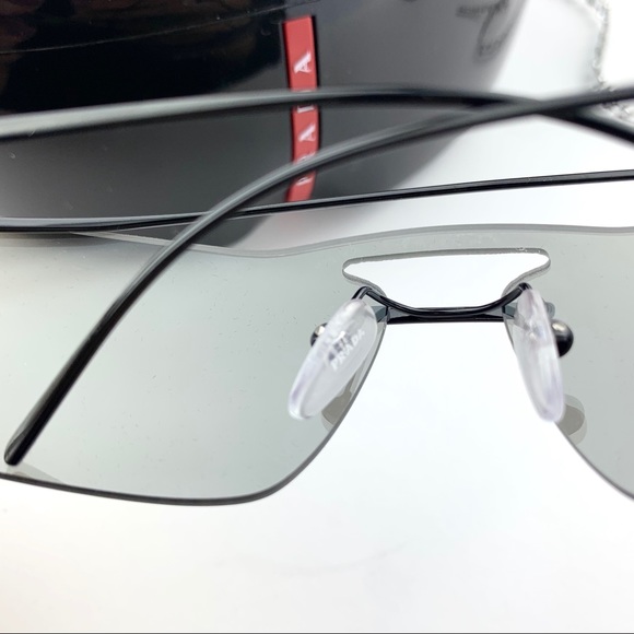 NEW! Prada 61V Runway Mirror Rectangle Sunglasses - Picture 8 of 10